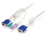 LevelOne KVM Kabel ACC-2103 USB+PS/2 5,00m