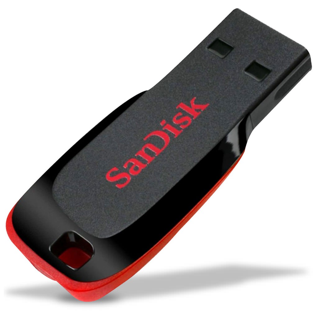 SanDisk Cruzer Blade - USB-Flash-Laufwerk - 32 GB - USB 2.0 - Rot, elegant schwarz